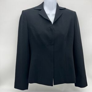 Ann Taylor Women's Black Zip Up/Notch Collar Business Blazer Style 28009-Size 4P